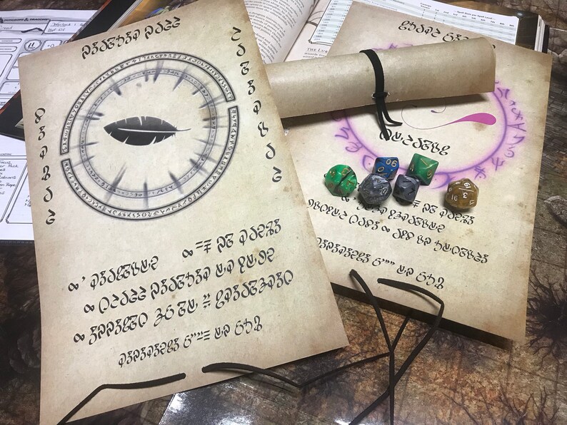 5e Feather Fall Spell Scroll Prop | Etsy