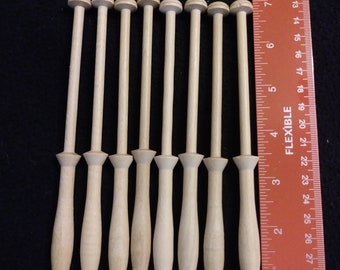 Scarf bobbins 27.50+ by the dozen for Bobbin Lace making.  One set of 18 very long bobbins.