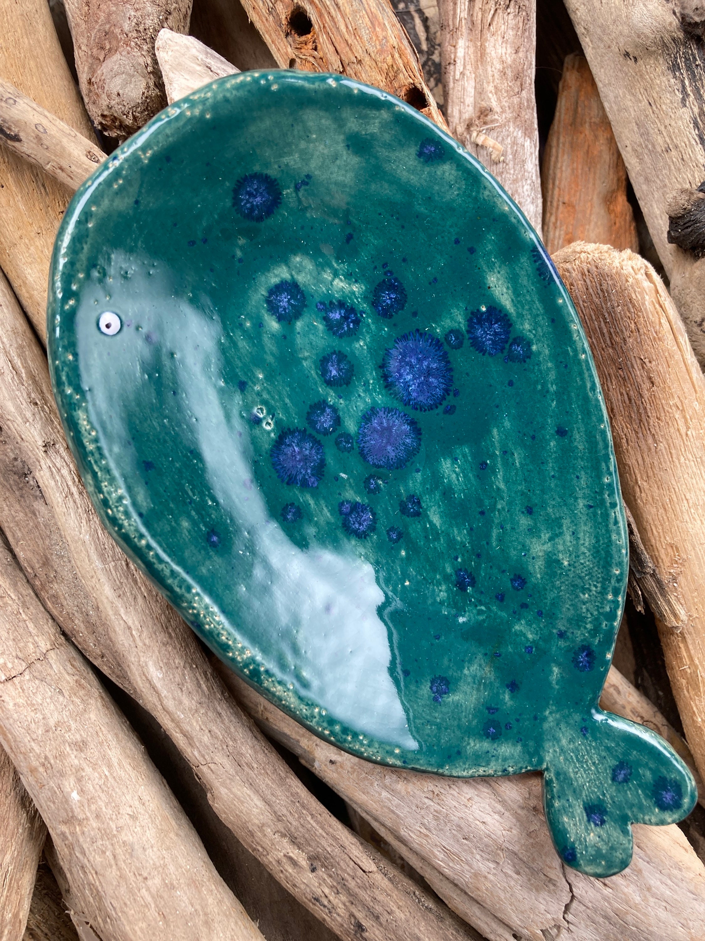 Handmade quirky Whale pottery trinket dish spoon rest or soap Etsy