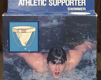 Vintage 7344  Ace Athletic Supporter Swimmer Small New In Box 1981 Waist 26”- 32”