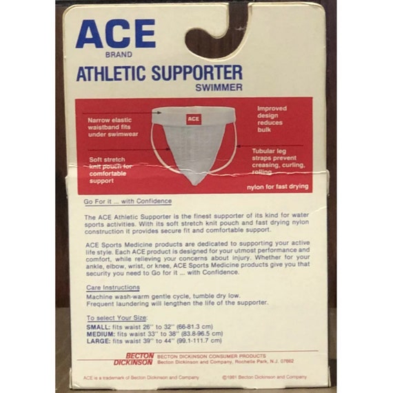 Vintage 7344 Ace Athletic Supporter Swimmer Small Ne… Gem