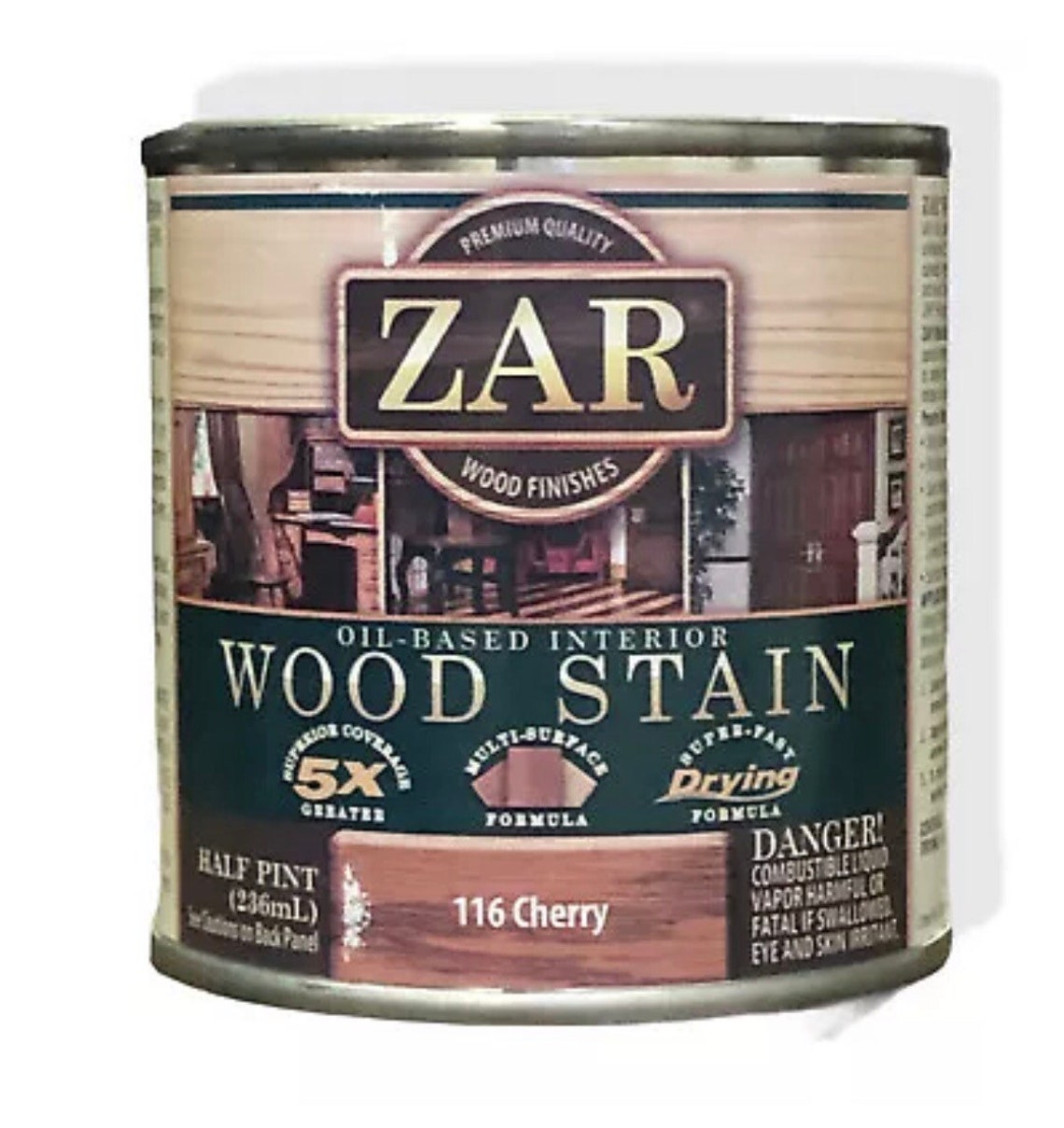 ZAR OilBased Interior Wood Stain 116 Cherry 1/2 Pint Etsy