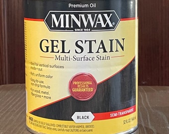 Minwax Gel Stain Wood Veneer Fiberglass 1 Quart BLACK New