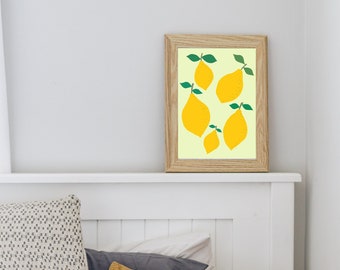 Lemons digital download print| affordable printing | lemon modern print| home download printing | digital download printing