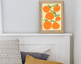 Digital download print| modern decor clementines print| clementines colourful print| affordable artwork