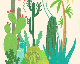 digital print / plant lover print / cactus lover print/ cactus art/ cactus wall art/ home print / quick art / affordable print/ home print