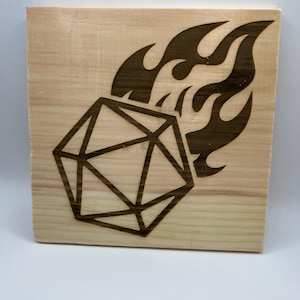 D&D Wall Hangings | Nerdy Decorations | DnD Plaques | Dungeons and Dragons Decorations | DnD Wood Artwork | D20 Art