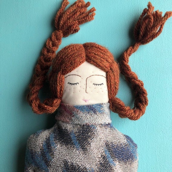 red hair doll with freckles