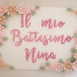 Targa personalizzata per dolci 15x20 cm