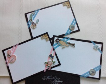 Embellished On-Sided Blank Notecards - Item 2018-89