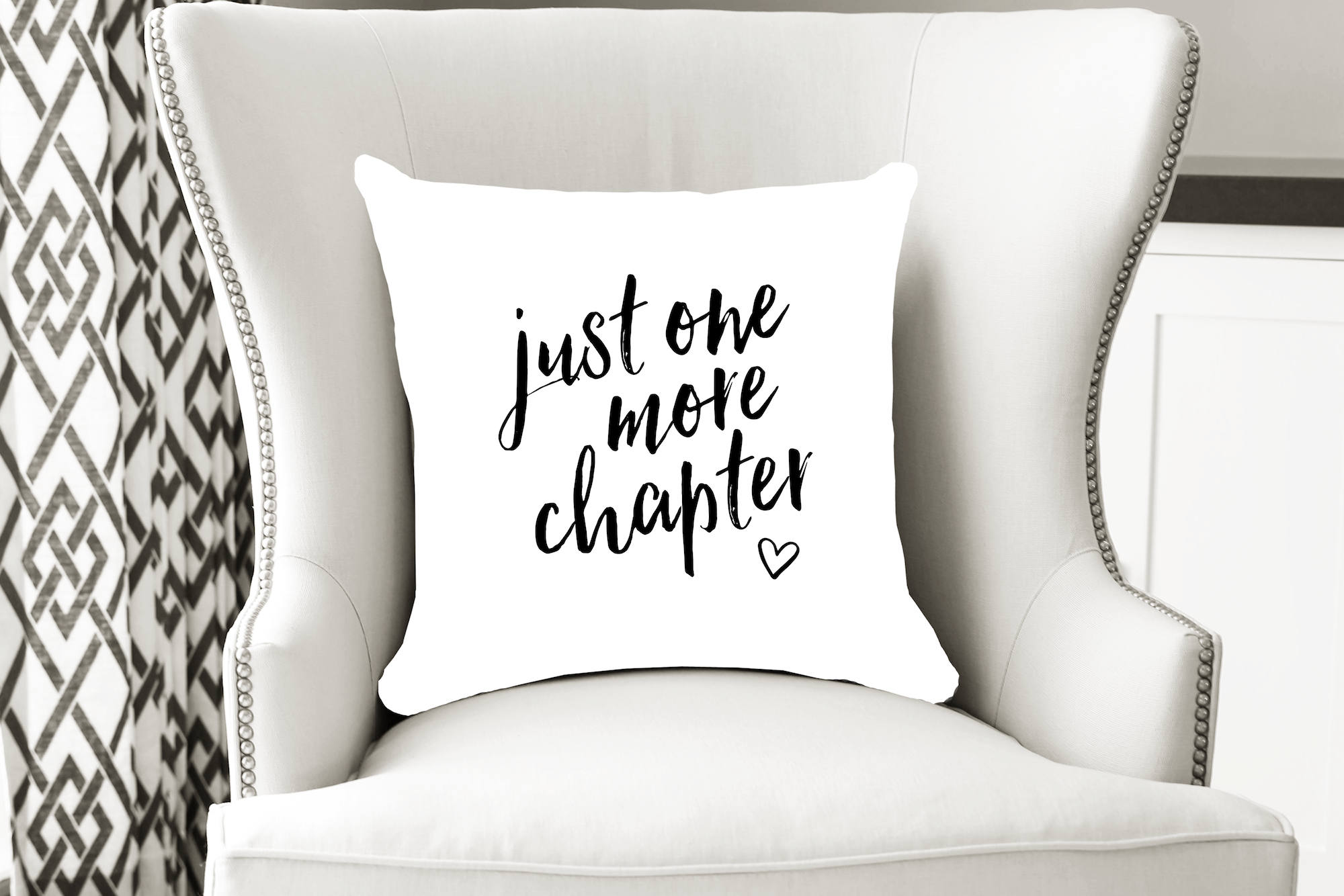Reading pillow just one more chapter readers pillow bookish Etsy