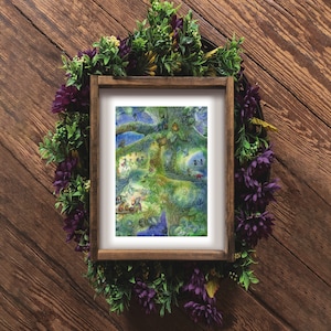 The Fairy Lights, magical fairy-tale Art, A4 Giclée Print, signed.