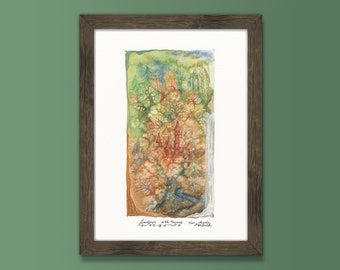 Landscape with Unicorns, Limited Edition Giclée Print, A4