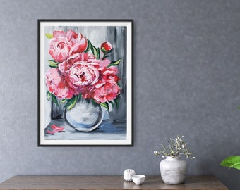 赤と黄色のバラ | アクリル画 | ウォールアート | 花 | 花柄 | ギフト