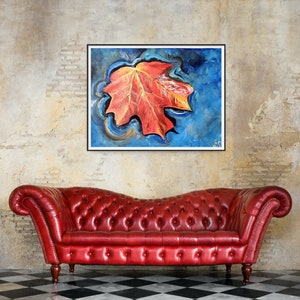 Ewiger | Acrylgemälde | Wandkunst | Herbst | Kanada | Ahornblatt | Herbst | Geschenk | Zeitgenössische Kunst | Moderne | Minimalistischen