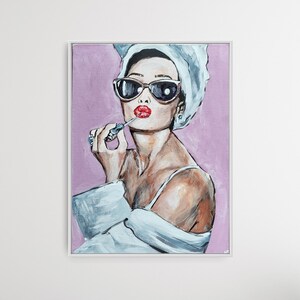 Influencer | Acrylic Painting | Fashion | Art | Old Hollywood Glam| Painting | Wall Art | Wall decor