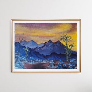 Southwest Serenity | Bob Ross Inspired| Desert | Mountains | Mexico | Wall Art | Landscape | Arizona