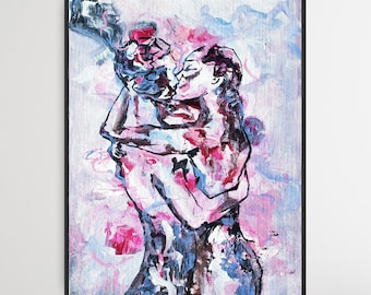 Crush | Sensual | Modern Art | Acrylic Painting | Contemporary Abstract |Wall Art | Decor