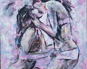 Crush (Female) | Sensual | Modern Art | Acrylic Painting | Contemporary Abstract |Wall Art | Decor
