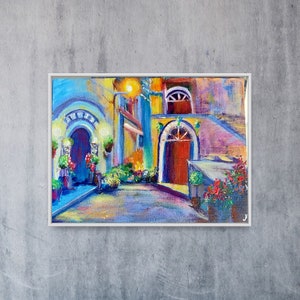 Italian Village | Acrylic Painting | Impressionist | Contemporary | Italy | Europe |Wall Art