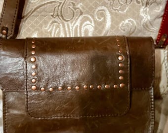 MEDLEY/Bolso de hombro de piel marrón