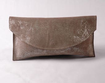 SOUL/Beige und Silber Clutch Handtasche