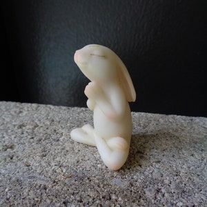 Zen Garden Miniature Meditating Yoga rabbit, height 2 inches, Terrarium, Bonsai