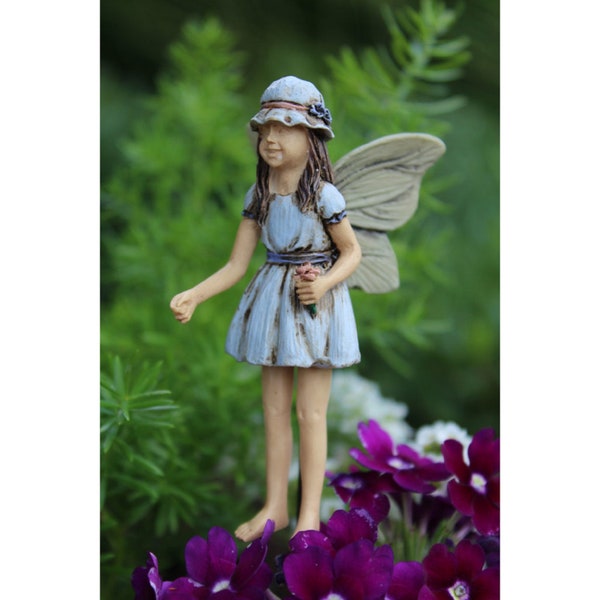 Miniature Garden Flower Fairy Lavender, height 3 inches c/w 1.75 inch pick