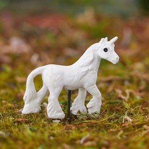 Miniature Fairy Garden Mini Unicorn, height 1 inch with 2 inch pick,  Terrarium, Bonsai
