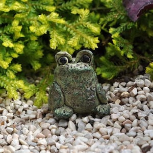 Miniature Fairy Garden Frog, Size 1 inch, Terrarium, Bonsai