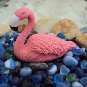 Miniature Garden Mini Flamingo, Length 2 inches, Fairy Garden, Terrarium
