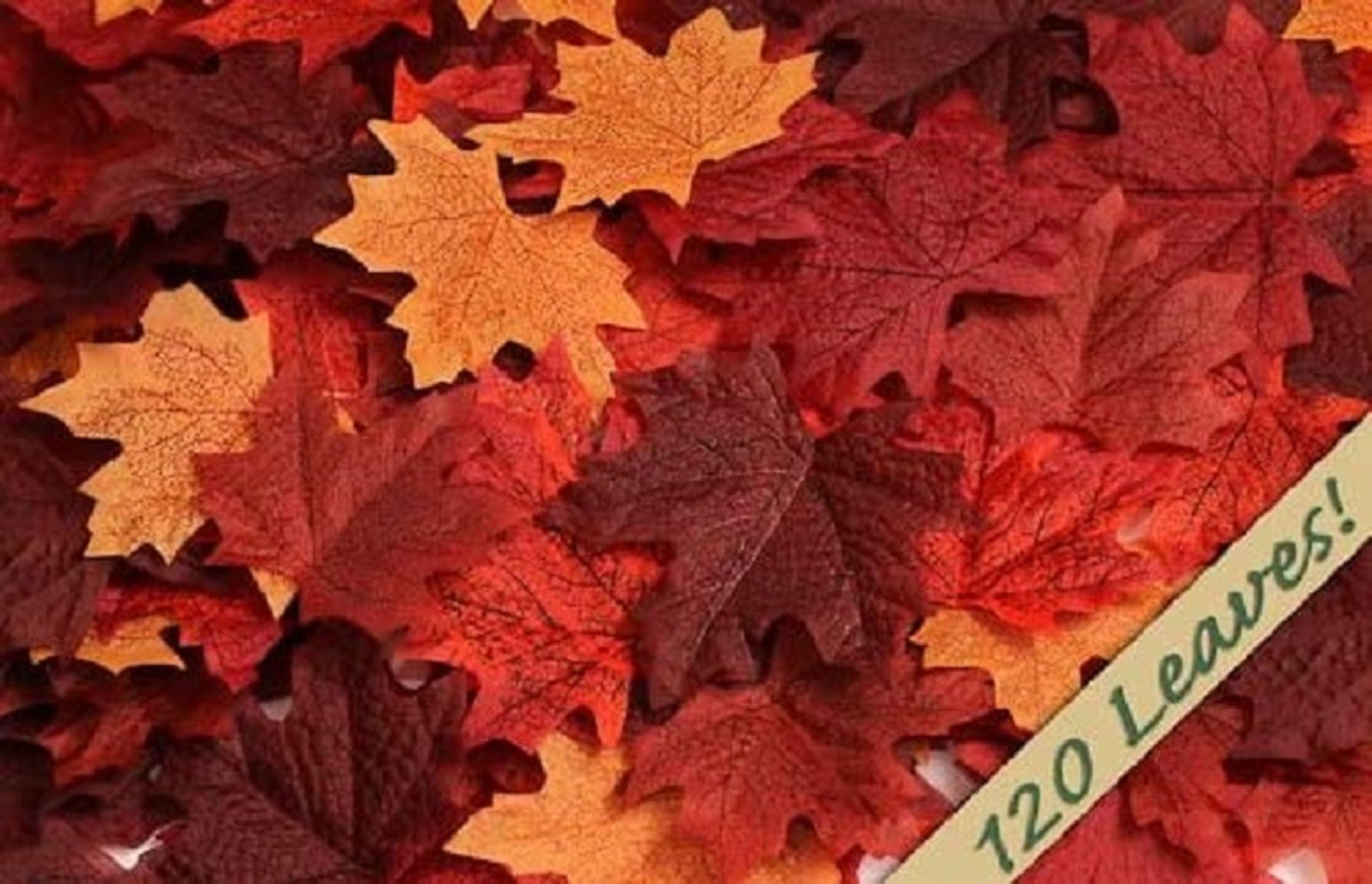 Faux Autumn Leaves Artificial Maple Leave Fake Fall Dried - Temu