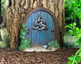 Miniature Garden Celtic Knot Fairy Door, height 3.5 inches, width 3 inches, Terrarium