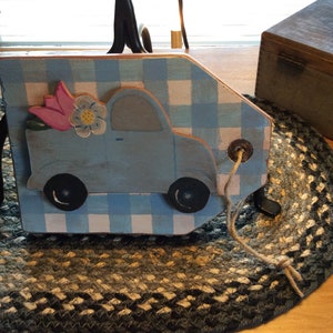 Tag, spring flowers with truck tag, spring tag