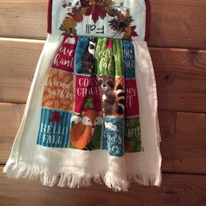 Hanging stove towel, stove towel, kitchen towel