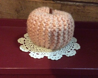 Hand knit decorative pumpkin, pumpkin, knitted pumpkin