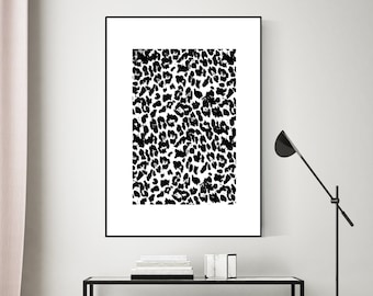 Black leopard print
