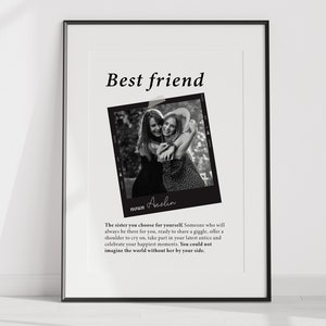 Personalised best friend definition polaroid - Gift with photo for best friend - birthday gift - Christmas - Photo Gift - Best Friend Quote