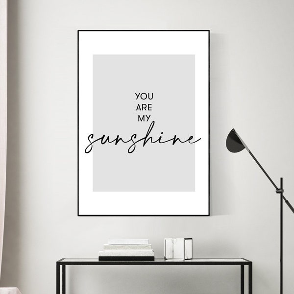 You are my sunshine print • Music print • Lyrics print