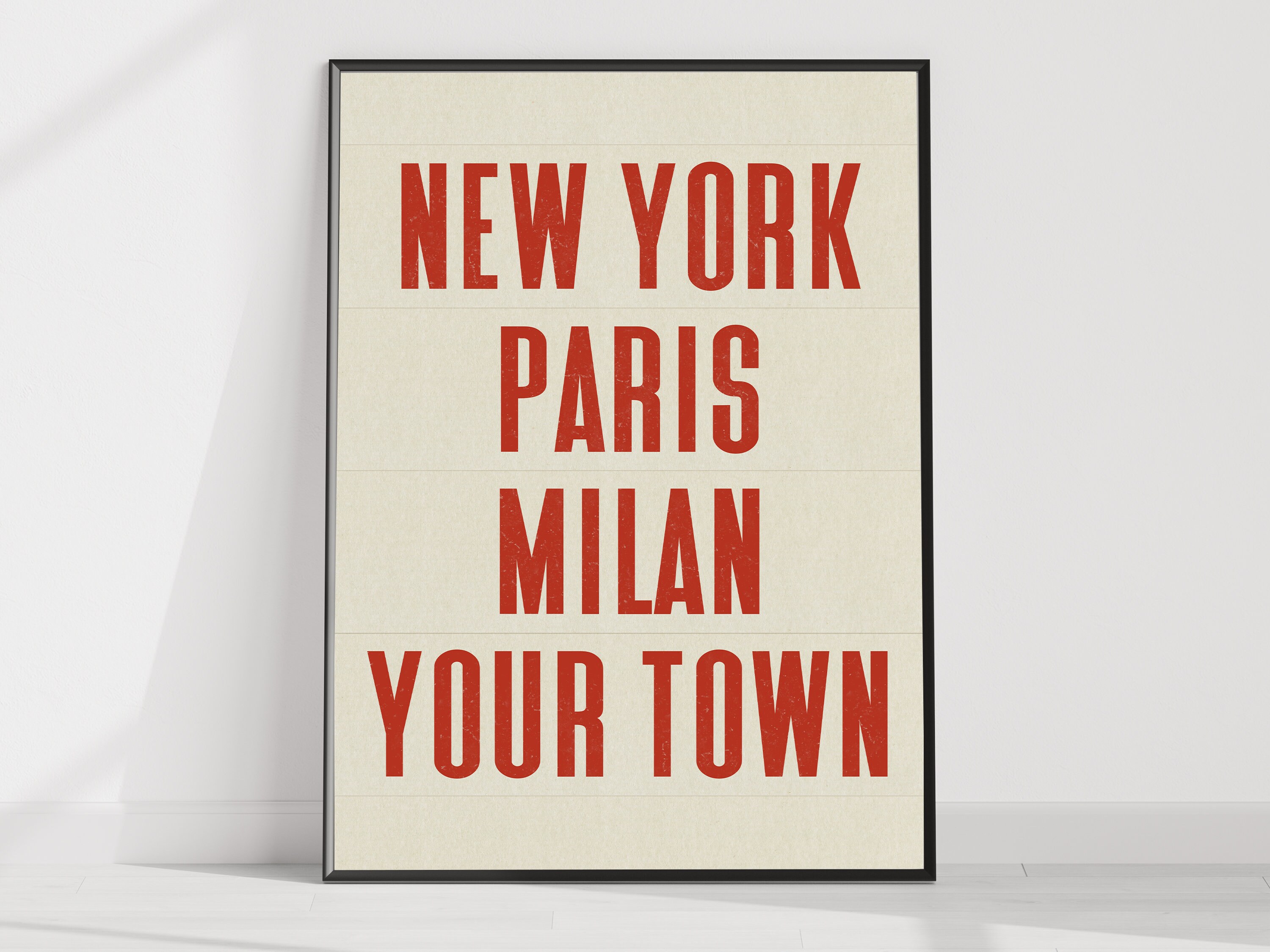 Custom Hometown Print / Personalised Hometown Print / New Home Etsy UK