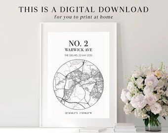 Digital download: New home print / Personalised / House warming gift / New home gift