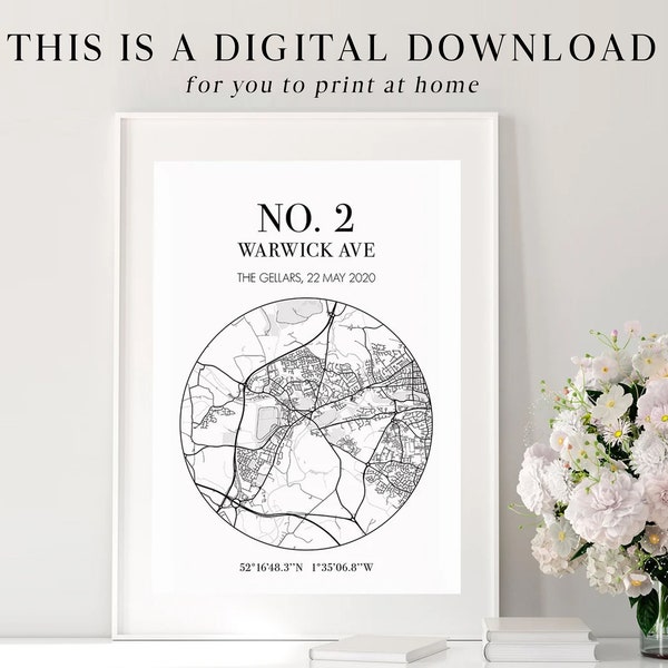 Digital download: New home print / Personalised / House warming gift / New home gift