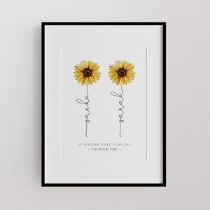 Personalised Sister Print | UNFRAMED | Sister Gift | Sister Birthday Gift | Sister gift for her | Birthday Gift Her