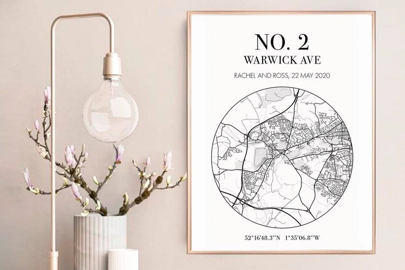 New home gift / Personalised home print / New home print / New home map print / House warming gift / First home gift image 3