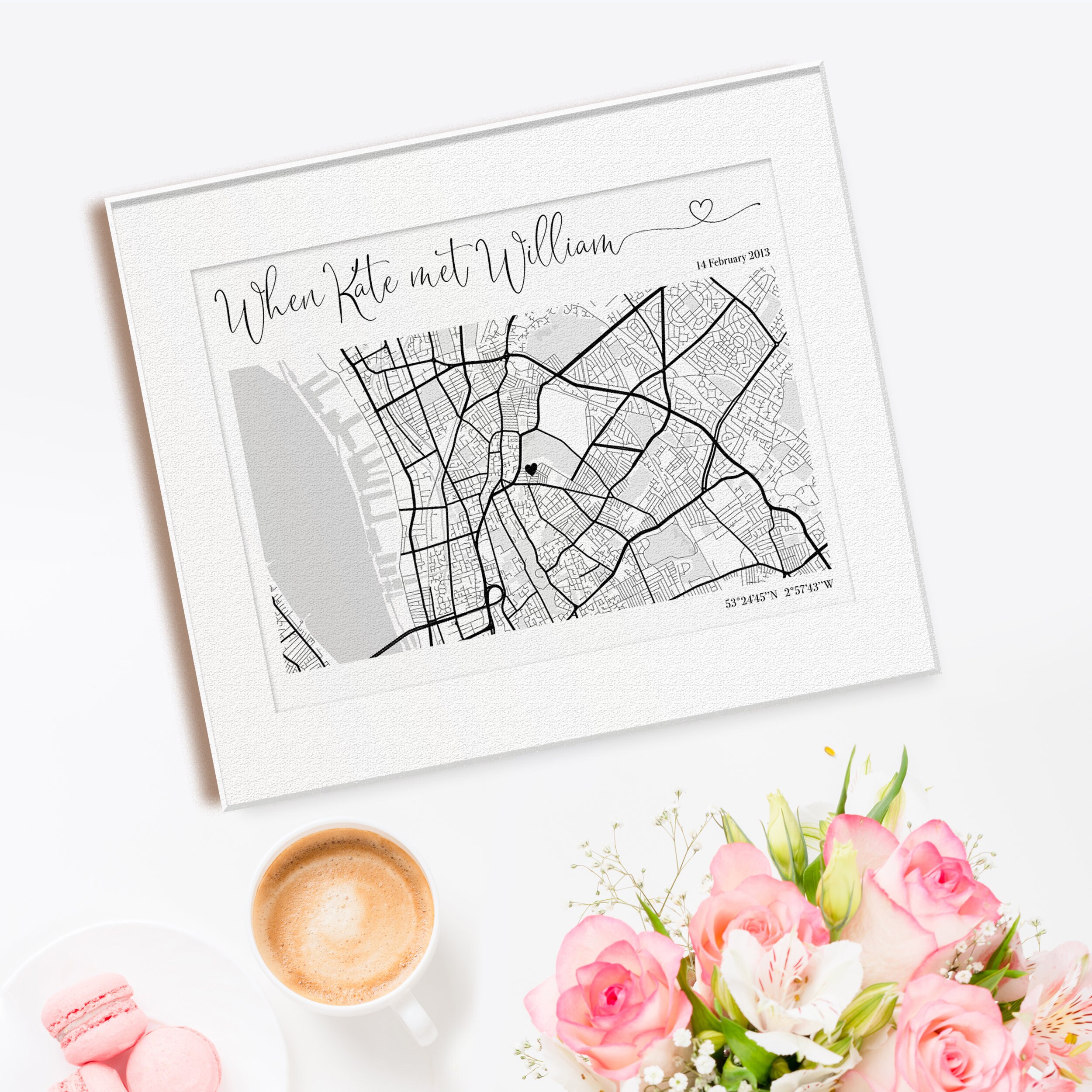 Digital Download Where We Met / Map Print / Anniversary Print Etsy UK