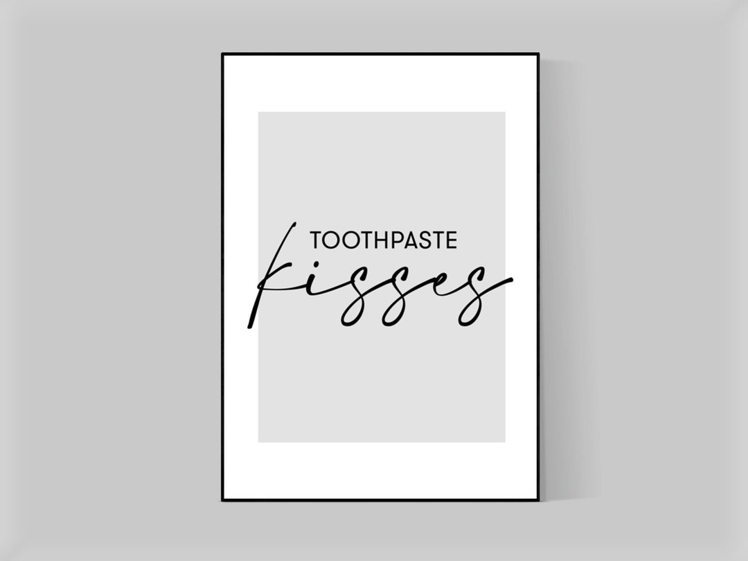 Toothpaste Kisses Bathroom Print Music Print Lyrics Etsy