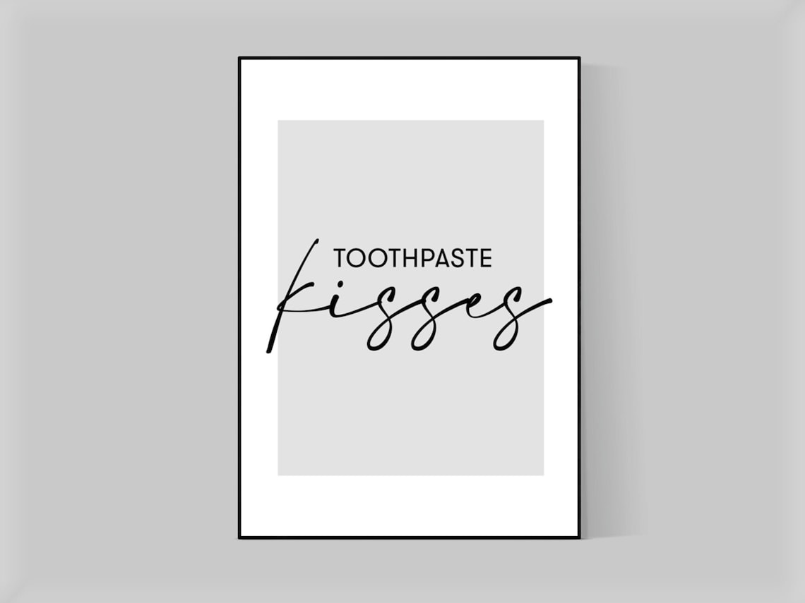 Toothpaste Kisses Bathroom Print Music Print Lyrics Etsy
