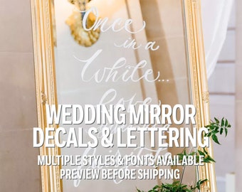 Wedding Mirror Decals & Lettering