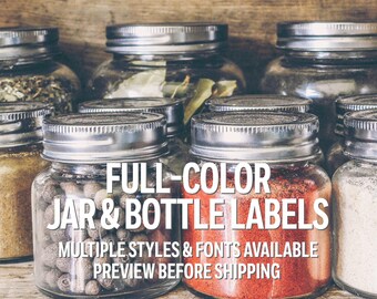 Custom Full Color Jar and Bottle Labels