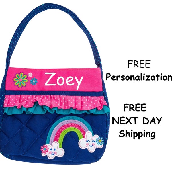 Quilted Purse RAINBOW - Stephen Joseph (Free Personalization)